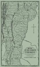 Vermont State Map 1859, Vermont State Map 1859 from Vermont Directory 1870